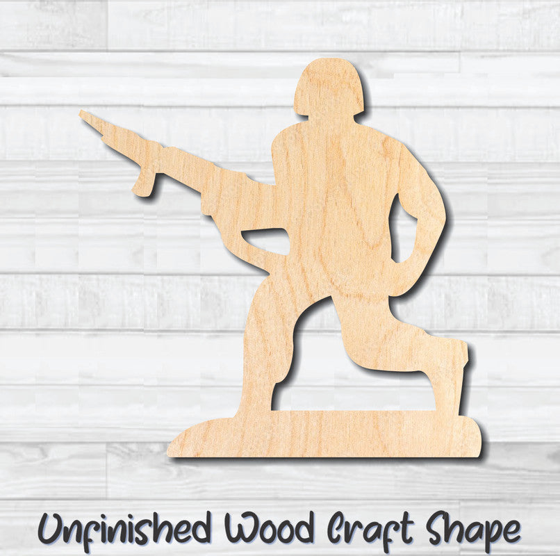 Green Army Men 11 Unfinished Wood Shape Blank Laser Engraved Cutout Woodcraft Craft Supply