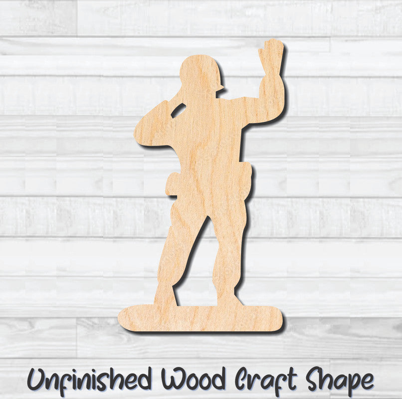 Green Army Men 9 Unfinished Wood Shape Blank Laser Engraved Cutout Woodcraft Craft Supply