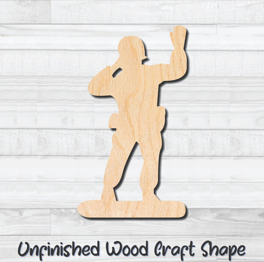Green Army Men 9 Unfinished Wood Shape Blank Laser Engraved Cutout Woodcraft Craft Supply