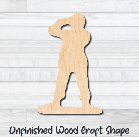 Green Army Men 5 Unfinished Wood Shape Blank Laser Engraved Cutout Woodcraft Craft Supply