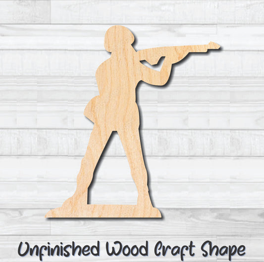 Green Army Men 3 Unfinished Wood Shape Blank Laser Engraved Cutout Woodcraft Craft Supply