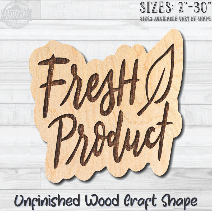 Fresh Produce Unfinished Wood Shape Blank Laser Engraved Cutout Woodcraft Craft Supply