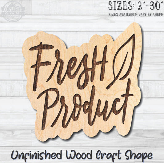 Fresh Produce Unfinished Wood Shape Blank Laser Engraved Cutout Woodcraft Craft Supply