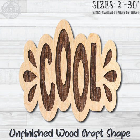 Cool Unfinished Wood Shape Blank Laser Engraved Cutout Woodcraft Craft Supply