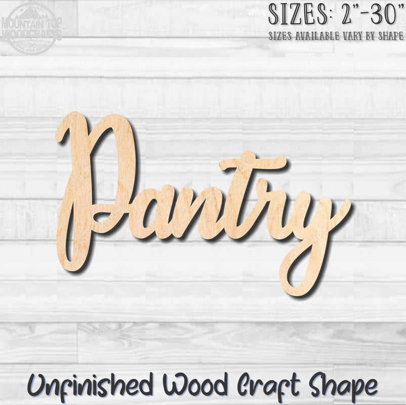 Pantry Unfinished Wood Shape Blank Laser Engraved Cutout Woodcraft Craft Supply